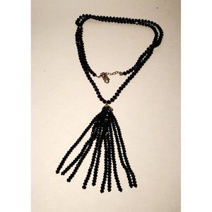 Vintage Anne Klein 36 inch Beaded Necklace, Possibly a diamond chip in signature